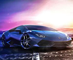 Lamborghini Beach Waves Live Wallpaper – MyLiveWallpapers.com