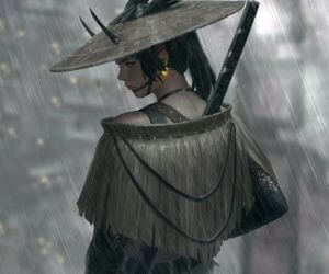 Horned Samurai Girl Live Wallpaper   MyLiveWallpaperscom