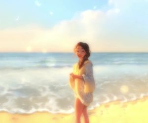 Summer beach girl live wallpaper