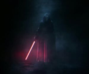 lone star wars villain with red lightsaber live wallpaper